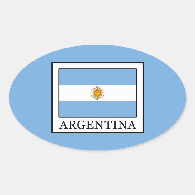 Argentina Oval Sticker (Front)