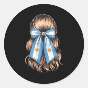 Argentina Pride Argentinian Flag  Classic Round Sticker