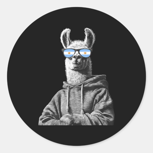 Argentina Pride Argentinian Flag  Classic Round Sticker (Front)