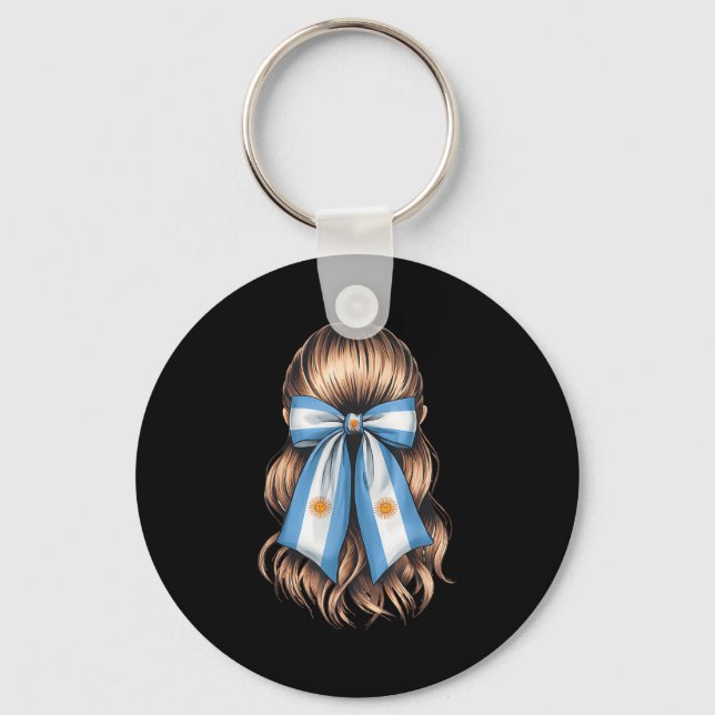 Argentina Pride Argentinian Flag  Keychain (Front)