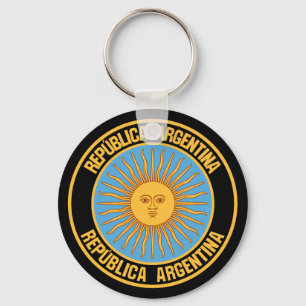 Argentina Round Emblem Keychain