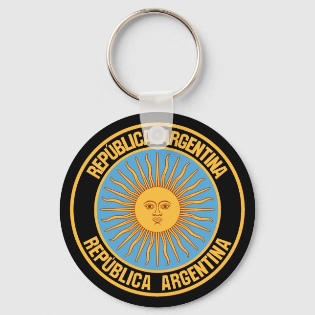 Argentina Round Emblem Keychain (Front)
