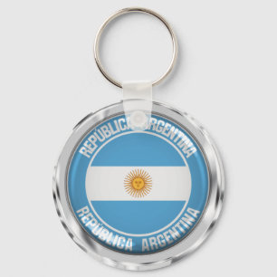 Argentina Round Emblem Keychain