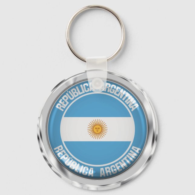 Argentina Round Emblem Keychain (Front)