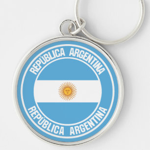 Argentina Round Emblem Keychain