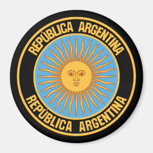 Argentina Round Emblem Magnet