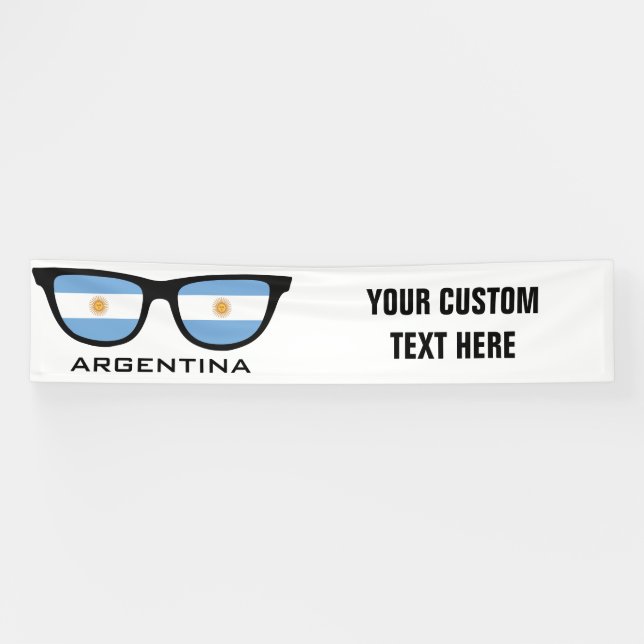 Argentina Shades custom text & colour banner (Horizontal)