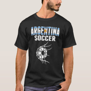 Argentina Soccer Ball In Net Argentinian Football T-Shirt