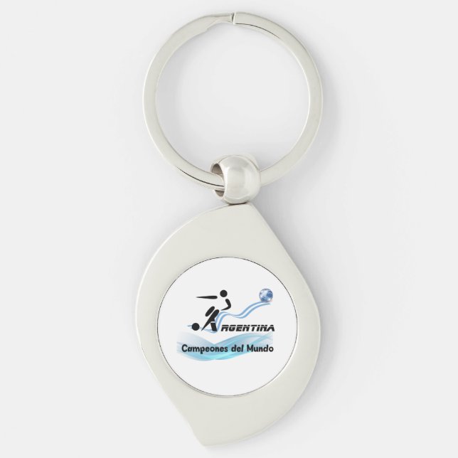 Argentina Soccer Champions Keychain (Front)