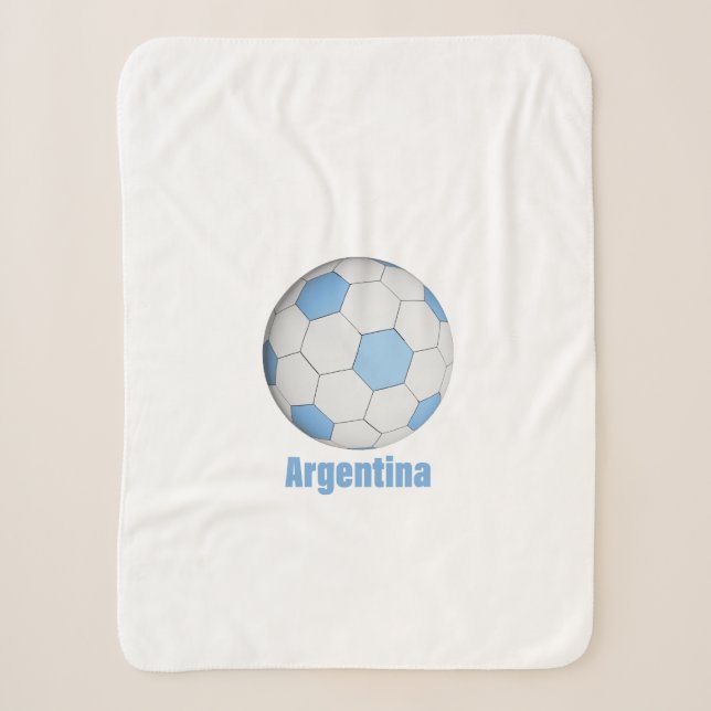 Argentina soccer sherpa blanket (Front)