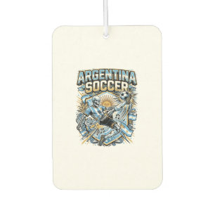 Argentina Soccer Skeleton Striker Nations Poster S Air Freshener