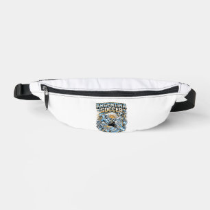 Argentina Soccer Skeleton Striker Nations Poster S Fanny Pack