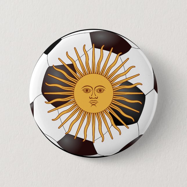 Argentina "Sol de Mayo" 2 Inch Round Button (Front)