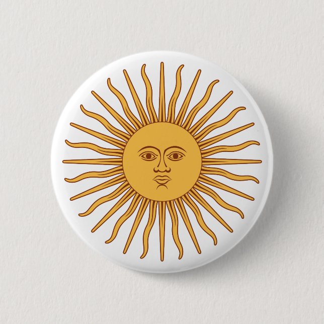 Argentina Sol de Mayo 2 Inch Round Button (Front)