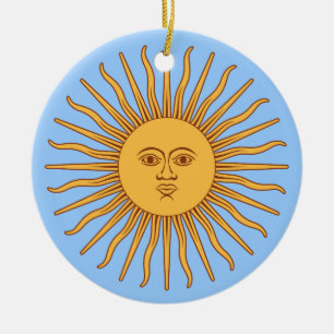 Argentina Sol de Mayo Ceramic Ornament