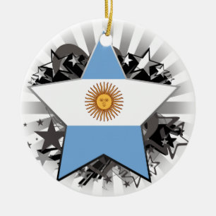 Argentina Star Ceramic Ornament