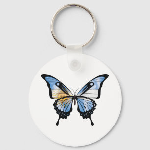 Argentina Swallowtail Butterfly Flag Sticker Keychain