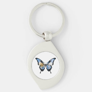 Argentina Swallowtail Butterfly Flag Sticker Keychain