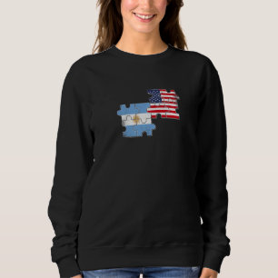 Argentina USA Home Country Argentinian American Fl Sweatshirt