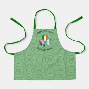 Argentina USA Irish Flag Shamrock Personalized Kid Apron