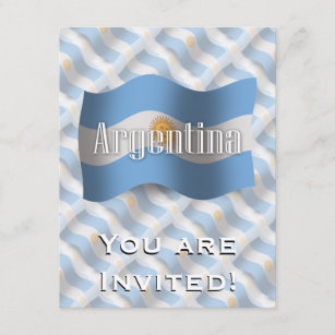 Argentina Waving Flag Invitation