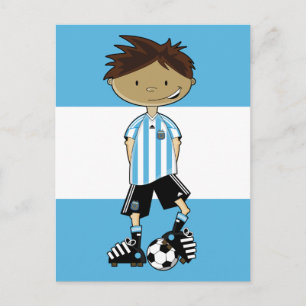 Argentina World Cup Soccer Boy Postcard