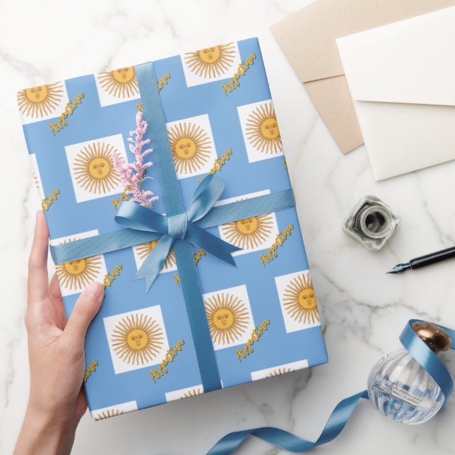 Argentina Wrapping Paper, Argentina Flag patriots Paper (Gifting)