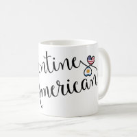 Argentine American Entwined Hearts Mug