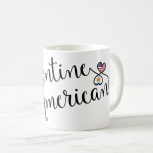 Argentine American Entwined Hearts Mug