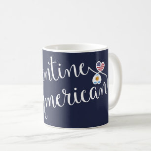 Argentine American Entwined Hearts Mug