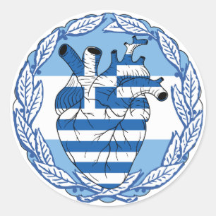 Argentine Argentina Greek Independence Greek Classic Round Sticker