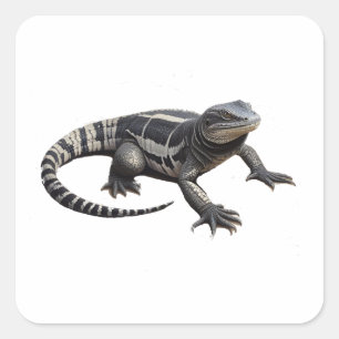 Argentine Black And White Tegu Square Sticker