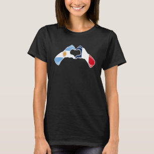 Argentine Croatia Flag - Argentinian Croatian Hear T-Shirt