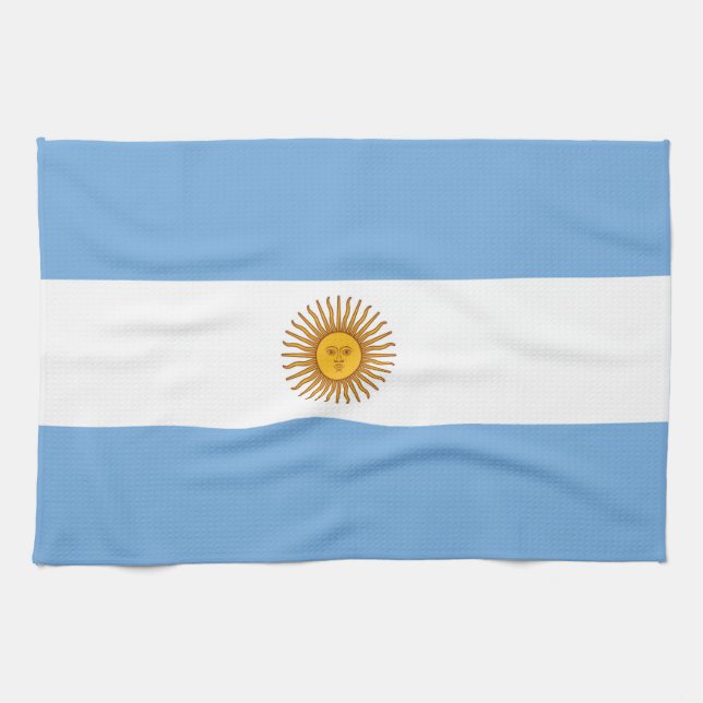 Argentine : Drapeau des serviettes de cuisine (Horizontal)