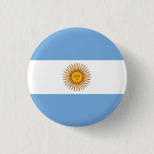 Argentine Flag, Flag of Argentina 1 Inch Round Button