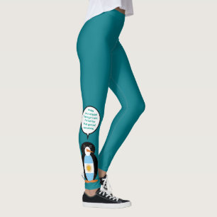 Argentine Flag Talking Ms Penguin Personalized Leggings