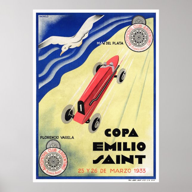 Argentine Poster Vintage voyage restauré (Devant)