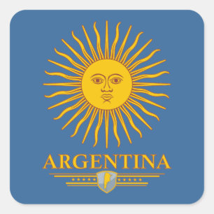"Argentine Sun" Square Sticker