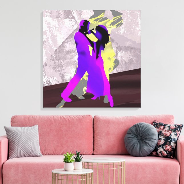 Argentine tango dancers canvas print (Insitu(LivingRoom))