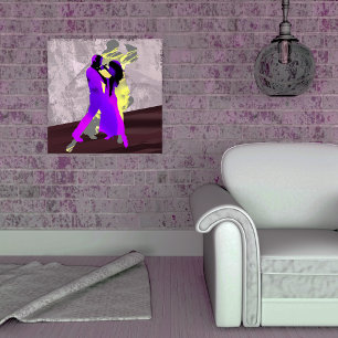 Argentine tango dancers photo print
