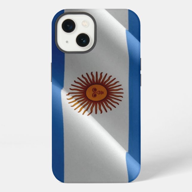 Argentine waving flag iPhone case (Back)