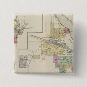 Argentine, Wyandotte County, Edwardsville, Kansas 2 Inch Square Button