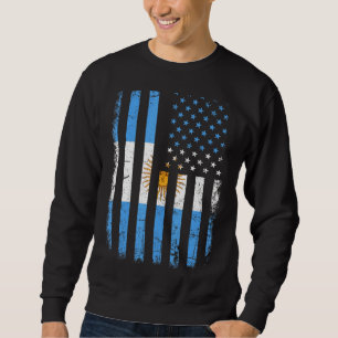 Argentinian American Flag Argentinian Roots Argent Sweatshirt