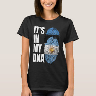 Argentinian And Estonian Mix DNA Flag Heritage T-Shirt