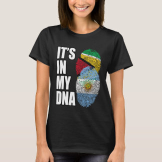 Argentinian And Guyanese Mix DNA Flag Heritage T-Shirt