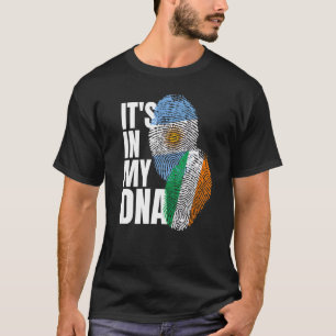 Argentinian And Irish Mix DNA Flag Heritage T-Shirt