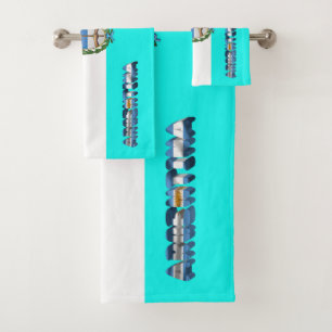 Argentinian flag bath towel set