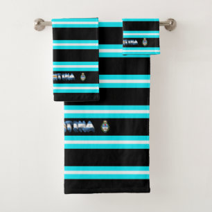 Argentinian flag bath towel set