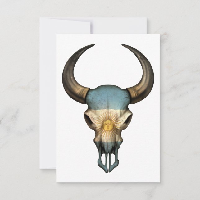 Argentinian Flag Bull Skull (Front)