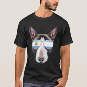 Argentinian Flag Miniature Bull Terrier Dog Argent T-Shirt
